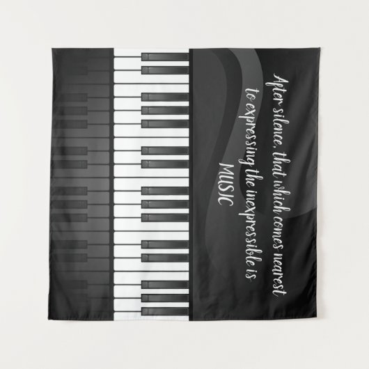 Ontwerp van piano-toetsenbord wandkleed (Voorkant (horizontaal))