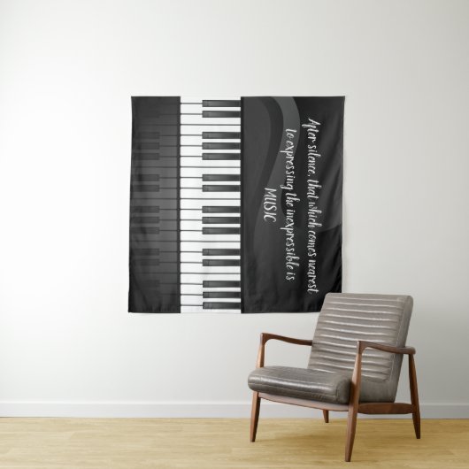 Ontwerp van piano-toetsenbord wandkleed (In Situ (horizontaal))