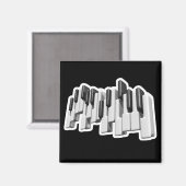 ontwerp van pianotoetsenbordtoetsen magneet (Voorkant / Achterkant)