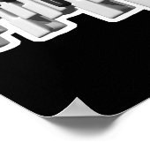 ontwerp van pianotoetsenbordtoetsen poster (Hoek)