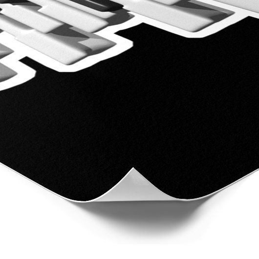 ontwerp van pianotoetsenbordtoetsen poster (Hoek)