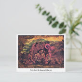 ontwerp van pieta door eugene delacroix briefkaart (Staand voorkant)