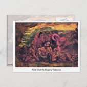 ontwerp van pieta door eugene delacroix briefkaart (Voorkant / Achterkant)