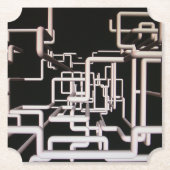 Ontwerp van pijpleidingen kartonnen onderzetters (Voorkant)