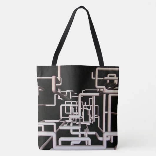 Ontwerp van pijpleidingen tote bag (Voorkant)