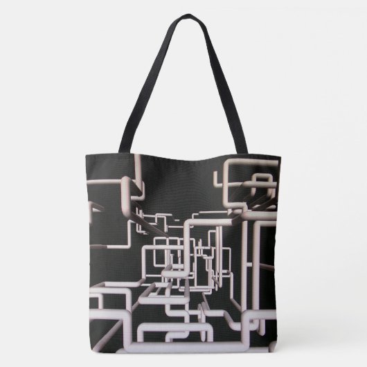 Ontwerp van pijpleidingen tote bag (Achterkant)