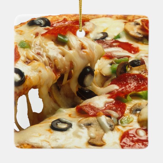 ONTWERP VAN PIZZA KERAMISCH ORNAMENT (Achterkant)