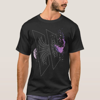 Ontwerp van planetethervormig gat t-shirt