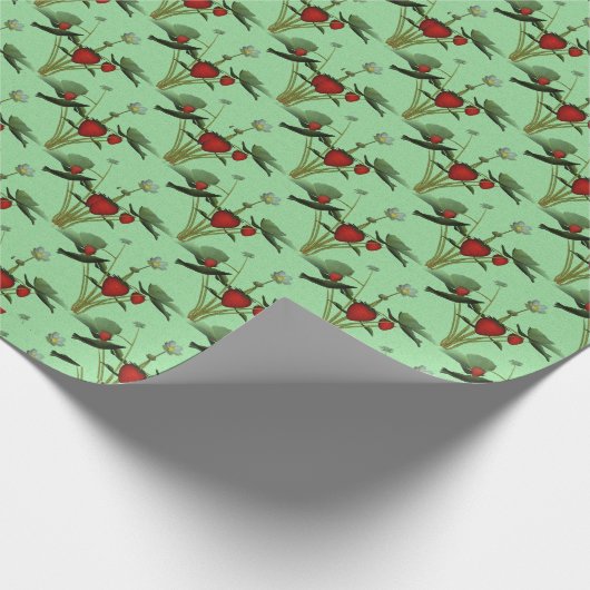 Ontwerp van Planten voor paardenbessen Cadeaupapier (Hoek)