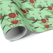 Ontwerp van Planten voor paardenbessen Cadeaupapier (Rol Hoek)