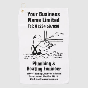 Ontwerp van Plumber- en Heving Engineer Golfhanddoek