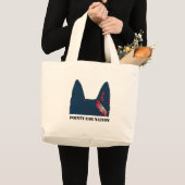 Ontwerp van Pointy Ear Nation Grote Tote Bag (Voorkant (product))