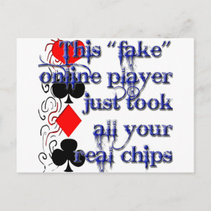 Ontwerp van pokerspeler briefkaart