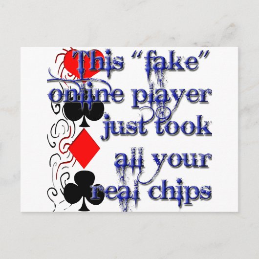 Ontwerp van pokerspeler briefkaart (Voorkant)