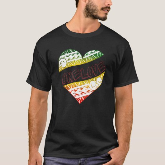 Ontwerp van polynesiaanse tribale kleuren met één t-shirt (Voorkant)