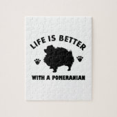 Ontwerp van pommerische honden legpuzzel (Verticaal)