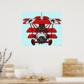 Ontwerp van poster voor kunstwerken met een roodbr (Keuken)