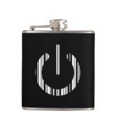 ONTWERP VAN POWER BUTTON BAR CODE Power-Up-Patroon Heupfles (Voorkant)