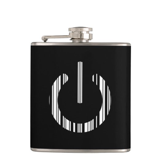 ONTWERP VAN POWER BUTTON BAR CODE Power-Up-Patroon Heupfles (Voorkant)