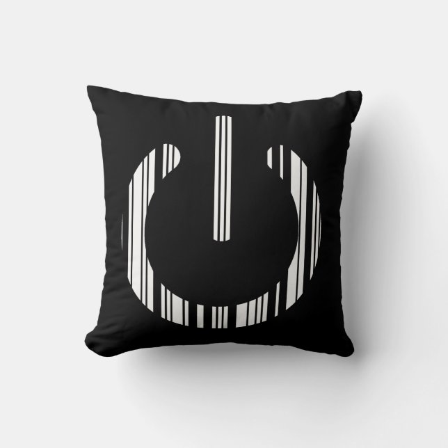 ONTWERP VAN POWER BUTTON BAR CODE Power-Up-patroon Kussen (Voorkant)