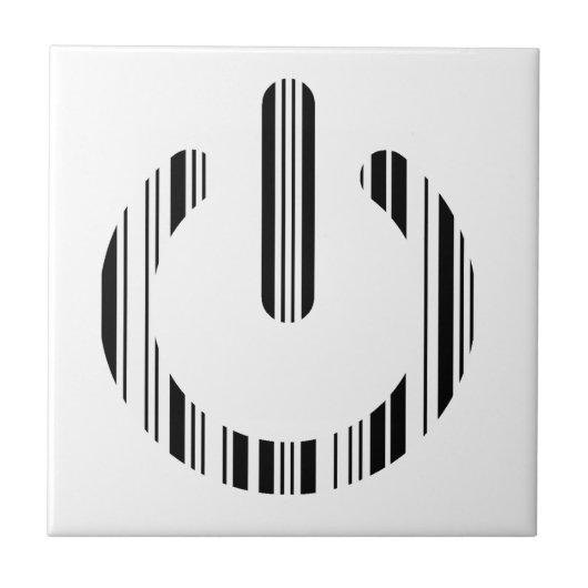 ONTWERP VAN POWER BUTTON BAR CODE Power-Up-patroon Tegeltje (Voorkant)