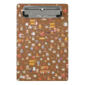 Ontwerp van prachtige glazen, theapots, bekers en  mini klembord (Voorkant)