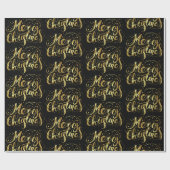 Ontwerp van pretentieuze kerstretro-Merry 2 Cadeaupapier (Vlak)