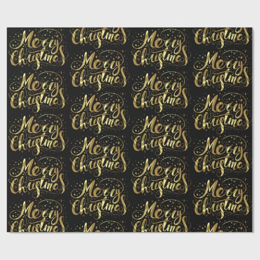 Ontwerp van pretentieuze kerstretro-Merry 2 Cadeaupapier (Vlak)