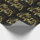 Ontwerp van pretentieuze kerstretro-Merry 2 Cadeaupapier (Hoek)