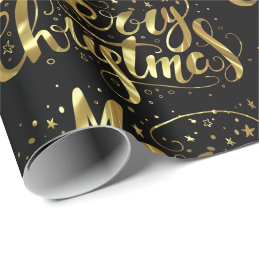 Ontwerp van pretentieuze kerstretro-Merry 2 Cadeaupapier (Rol Hoek)