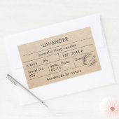 Ontwerp van productlabel kaarsen rechthoekige sticker (Envelop)