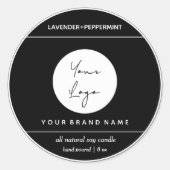Ontwerp van productlabel kaarsen ronde sticker (Voorkant)