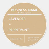 Ontwerp van productlabel kaarsen ronde sticker (Voorkant)