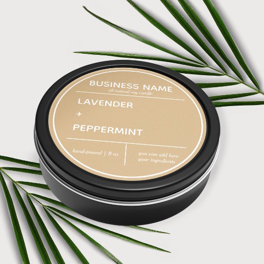 Ontwerp van productlabel kaarsen ronde sticker