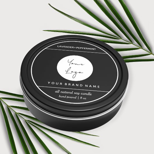 Ontwerp van productlabel kaarsen ronde sticker