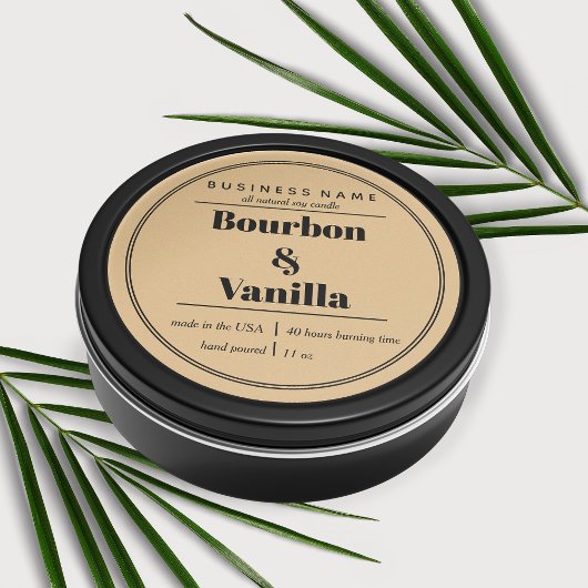 Ontwerp van productlabel kaarsen ronde sticker