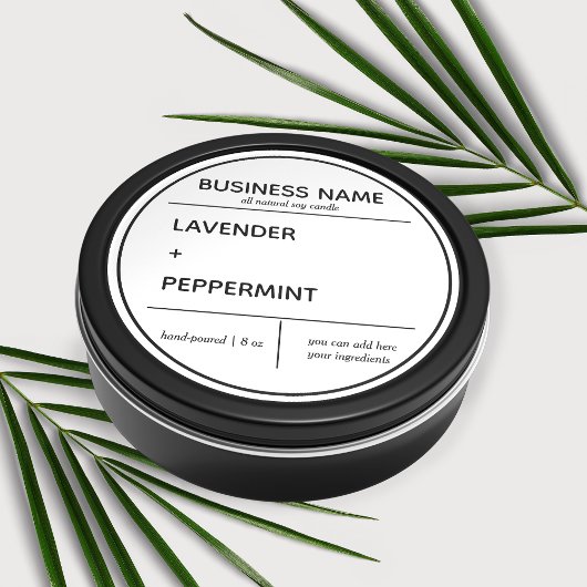 Ontwerp van productlabel kaarsen ronde sticker