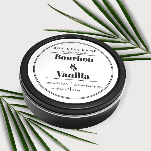 Ontwerp van productlabel kaarsen ronde sticker