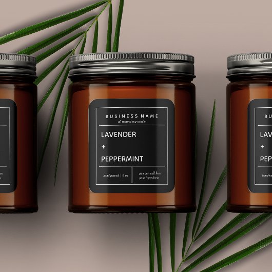 Ontwerp van productlabel kaarsen vierkante sticker