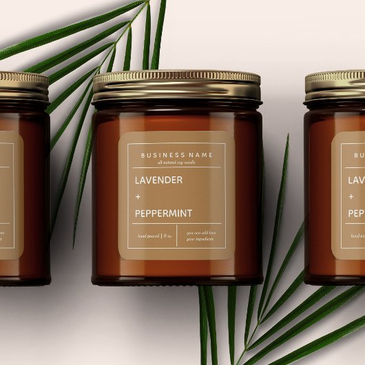 Ontwerp van productlabel kaarsen vierkante sticker