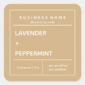 Ontwerp van productlabel kaarsen vierkante sticker (Voorkant)