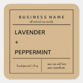 Ontwerp van productlabel kaarsen vierkante sticker (Voorkant)