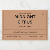 Ontwerp van productlabel kaarsen voedselcontainer etiket (Enkel label)