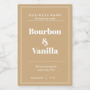 Ontwerp van productlabel kaarsen voedselcontainer etiket