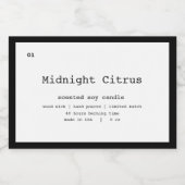 Ontwerp van productlabel kaarsen voedselcontainer etiket (Enkel label)