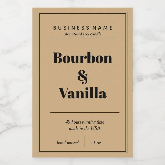 Ontwerp van productlabel kaarsen voedselcontainer etiket (Enkel label)