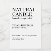Ontwerp van productlabel kaarsen voedselcontainer etiket (Enkel label)