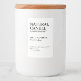 Ontwerp van productlabel kaarsen voedselcontainer etiket