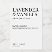 Ontwerp van productlabel kaarsen voedselcontainer etiket (Enkel label)