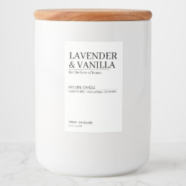 Ontwerp van productlabel kaarsen voedselcontainer etiket
